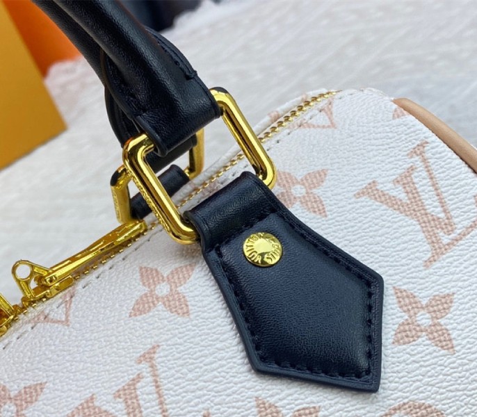 Replica Louis Vuitton Monogram Dune Canvas Speedy 20 With Strap - Image 7