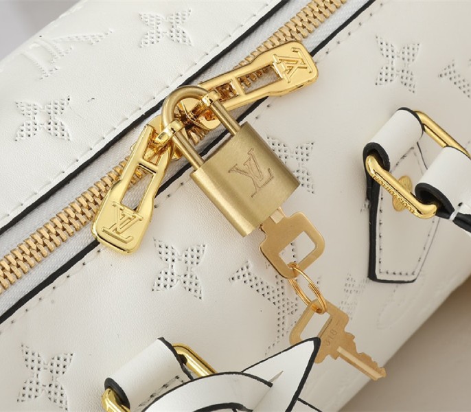 Replica Louis Vuitton Other Leathers Speedy Bandouliere 20 In Quartz White - Image 5