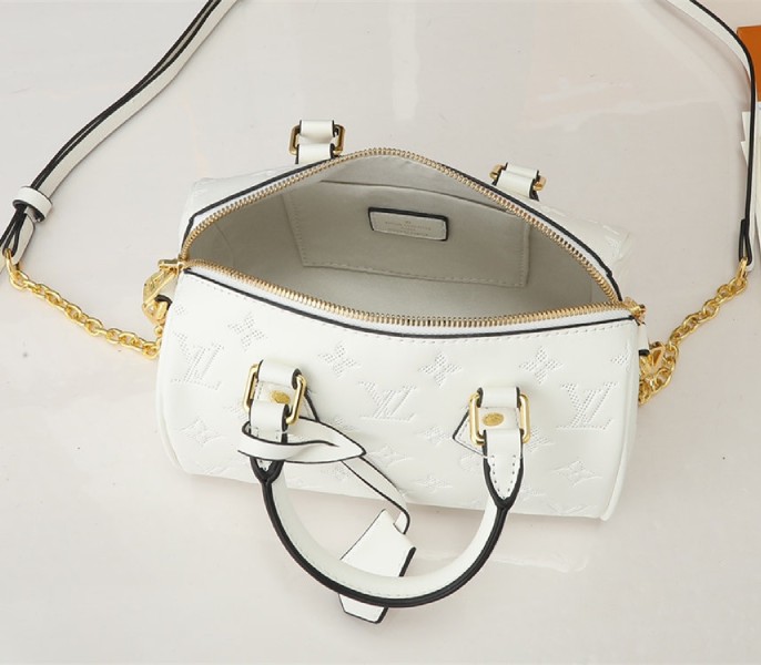 Replica Louis Vuitton Other Leathers Speedy Bandouliere 20 In Quartz White - Image 8