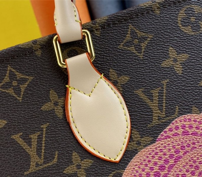 Replica Louis Vuitton X YK Monogram Canvas Onthego MM In Pumpkin - Image 8