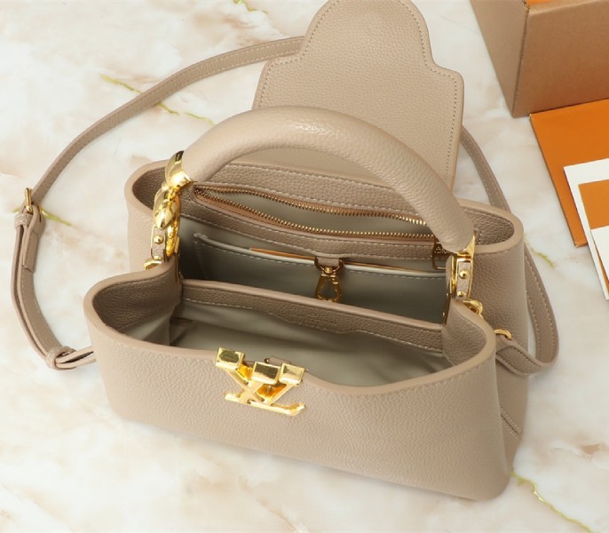 Replica Louis Vuitton Capucines BB In Galet Gray - Image 5