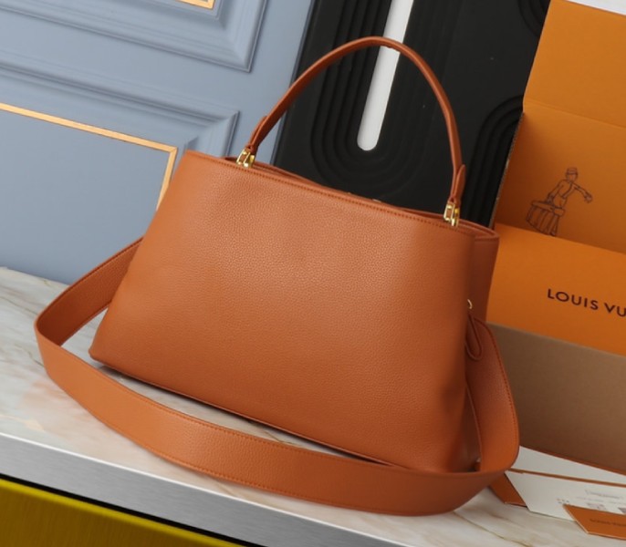 Replica Louis Vuitton Capucines GM Souple In Cognac Brown - Image 2