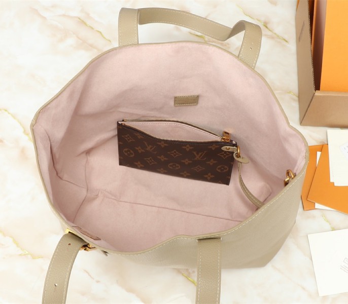 Replica Louis Vuitton Low Key Cabas MM In Galet Gray - Image 5