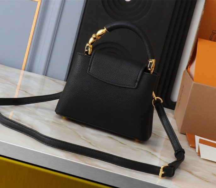 Replica Louis Vuitton Capucines Mini Capucines In Black - Image 2