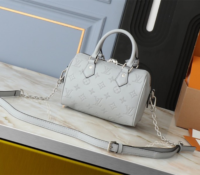 Replica Louis Vuitton Other Leathers Speedy Bandouliere 20 In Washed Blue - Image 2