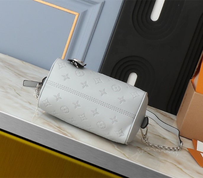 Replica Louis Vuitton Other Leathers Speedy Bandouliere 20 In Washed Blue - Image 4