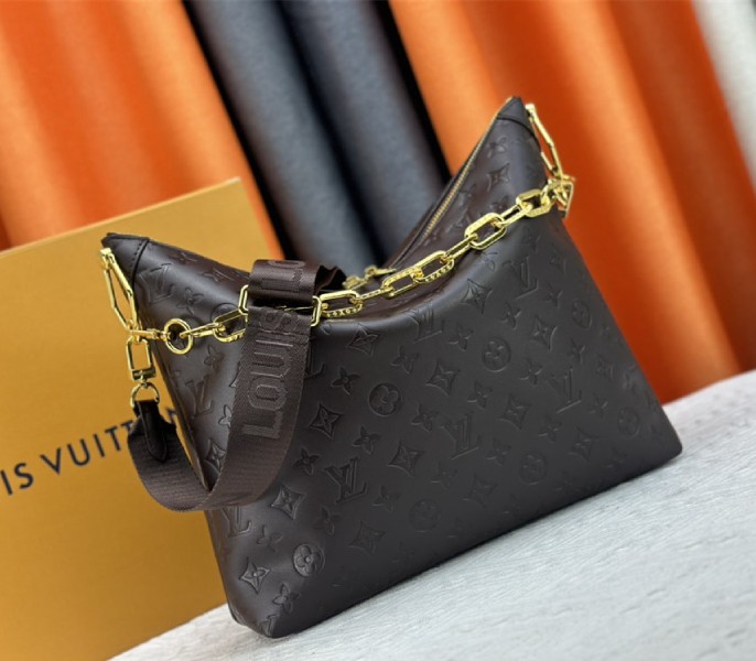 Replica Louis Vuitton Monogram Empreinte Coussin MM In Chocolate - Image 2