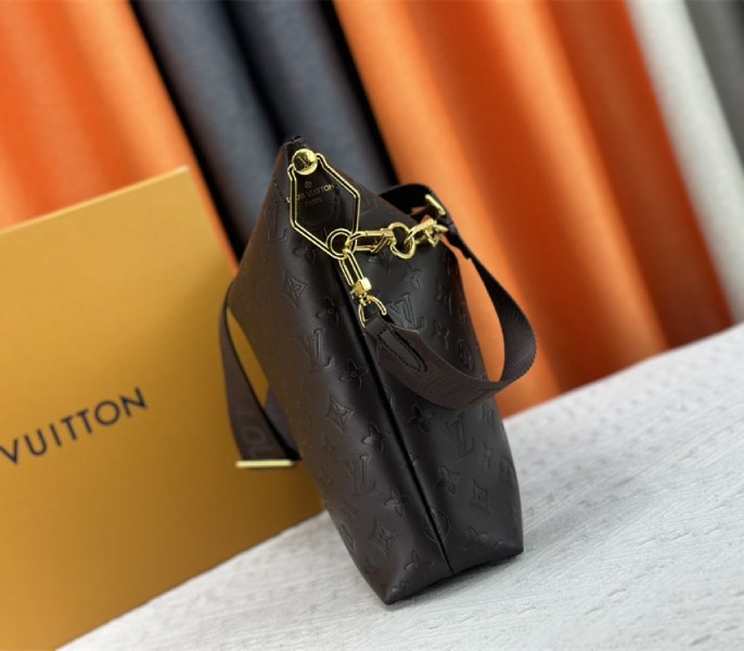 Replica Louis Vuitton Monogram Empreinte Coussin MM In Chocolate - Image 3