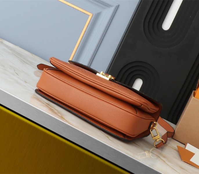 Replica Louis Vuitton Monogram Empreinte Metis In Cognac Brown - Image 3