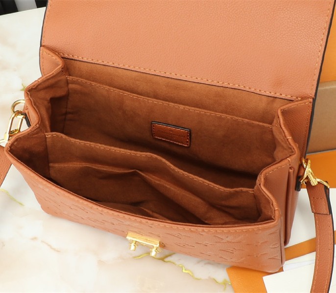 Replica Louis Vuitton Monogram Empreinte Metis In Cognac Brown - Image 5