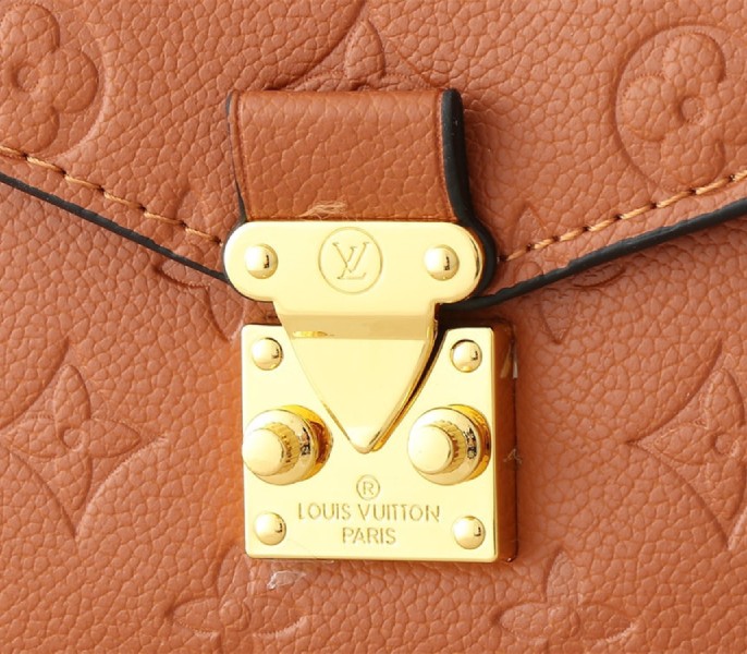 Replica Louis Vuitton Monogram Empreinte Metis In Cognac Brown - Image 8
