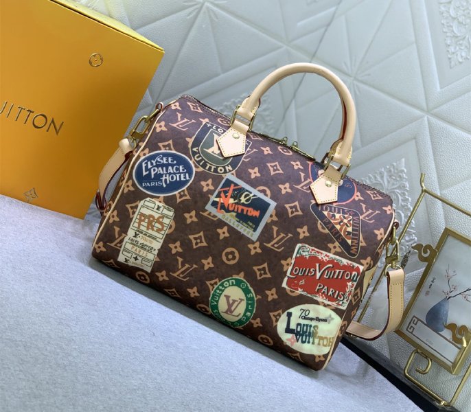 Replica Louis Vuitton Flight Mode Monogram Canvas Speedy Bandouliere 30 - Image 3