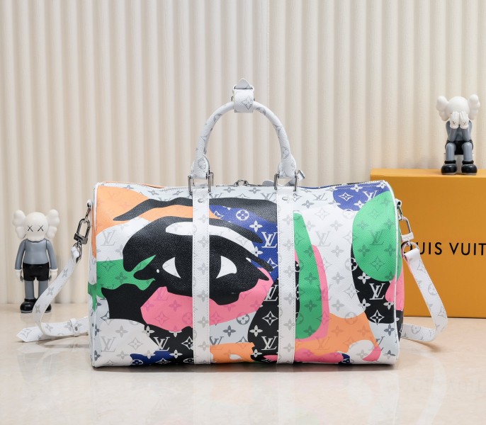Replica Louis Vuitton J Hope X Keepall Bandouliere 45 Multicolor In Two Eyes Patches - Image 3