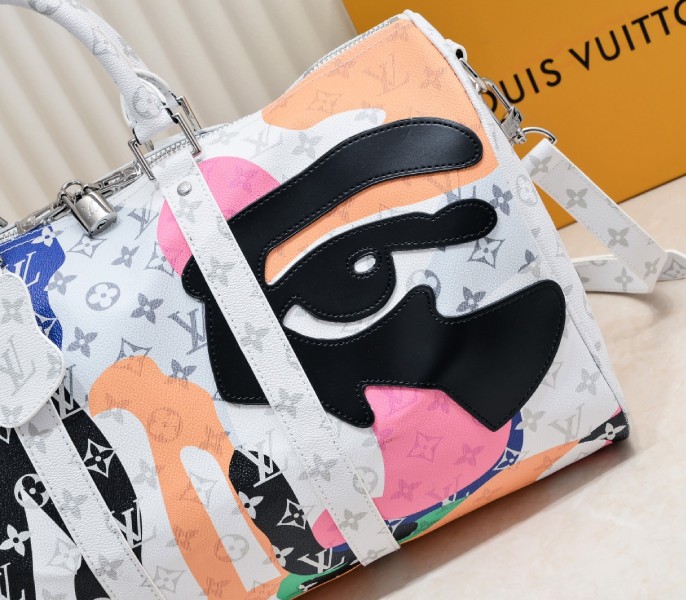 Replica Louis Vuitton J Hope X Keepall Bandouliere 45 Multicolor In Two Eyes Patches - Image 6
