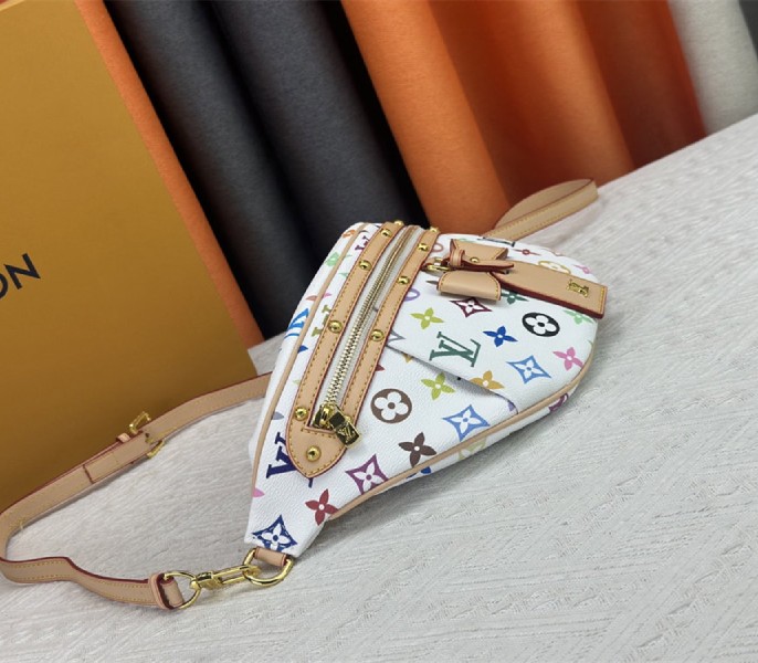 Replica Louis Vuitton X TM Multicolored High Rise In White - Image 3