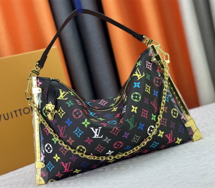 Replica Louis Vuitton X TM Multicolored Lucky Trunk In Black