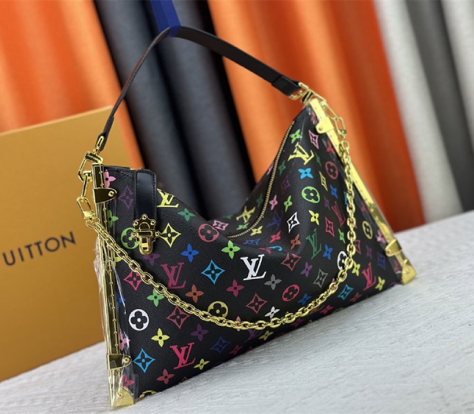 Replica Louis Vuitton X TM Multicolored Lucky Trunk In Black - Image 2
