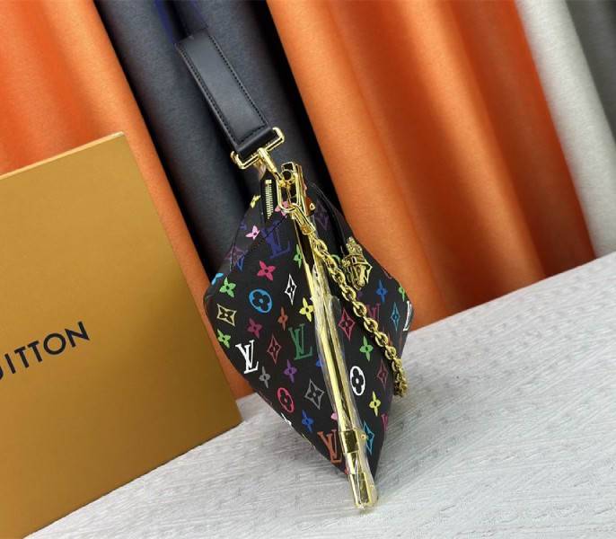 Replica Louis Vuitton X TM Multicolored Lucky Trunk In Black - Image 4