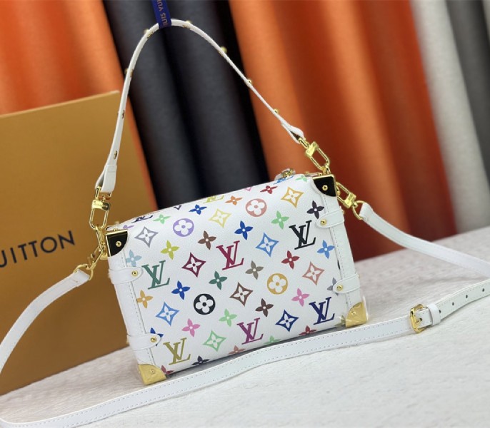 Replica Louis Vuitton X TM Multicolored Side Trunk MM In White - Image 3