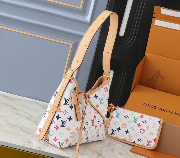 Replica Louis Vuitton X TM Multicolored CarryAll PM In White - Image 3