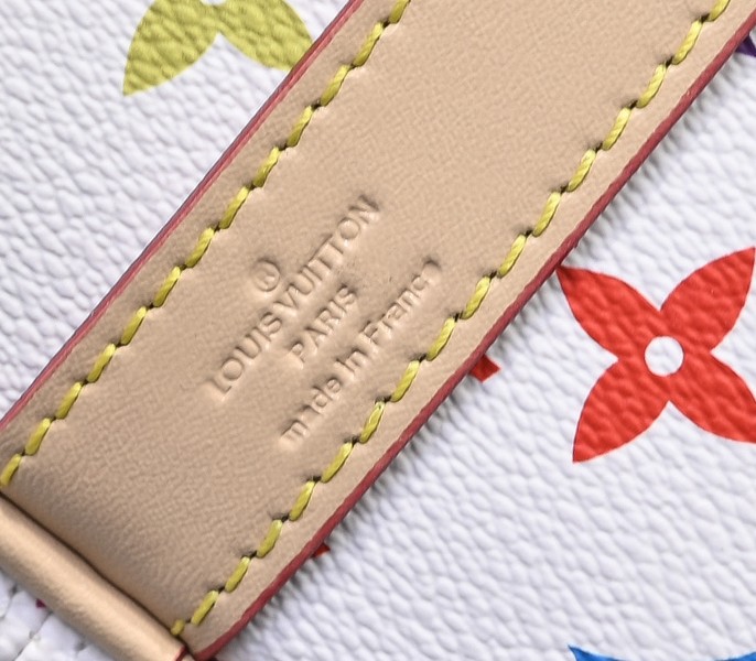 Replica Louis Vuitton X TM Multicolored Keepall Bandouliere 50 In White - Image 9