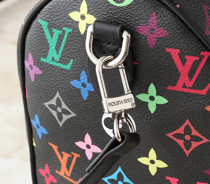 Replica Louis Vuitton X TM Multicolored Speedy Bandouliere 25 In Black - Image 7