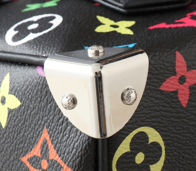 Replica Louis Vuitton X TM Multicolored Speedy Bandouliere 25 In Black - Image 9