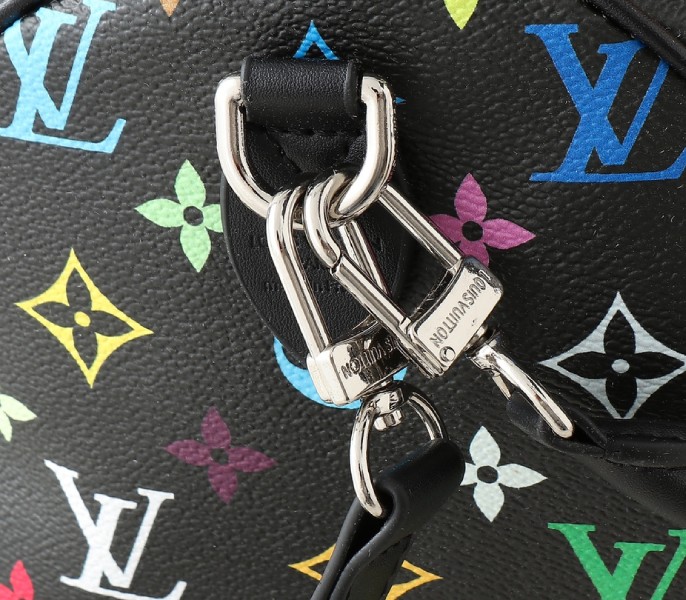Replica Louis Vuitton X TM Multicolored Speedy Bandouliere 30 In Black - Image 7