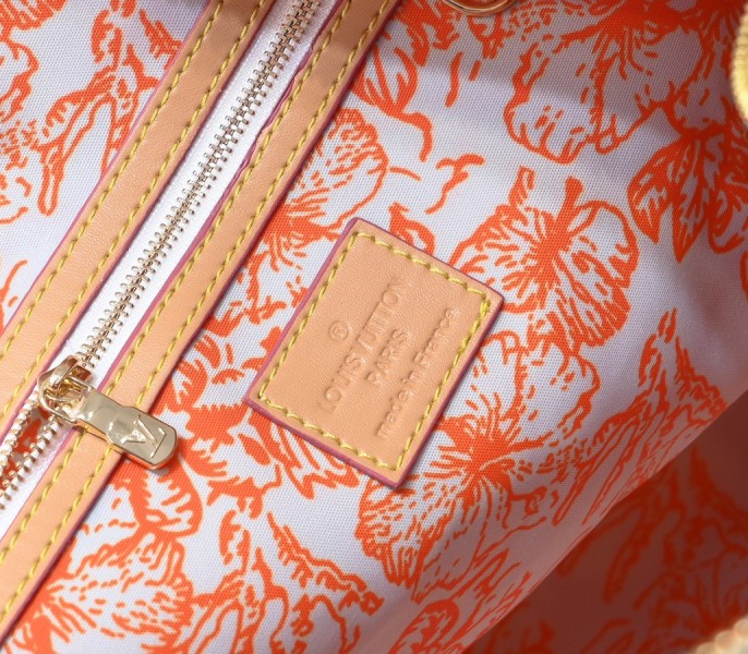 Replica Louis Vuitton By The Pool Monogram Tiles Canvas Keepall 45 In Coral - Image 6