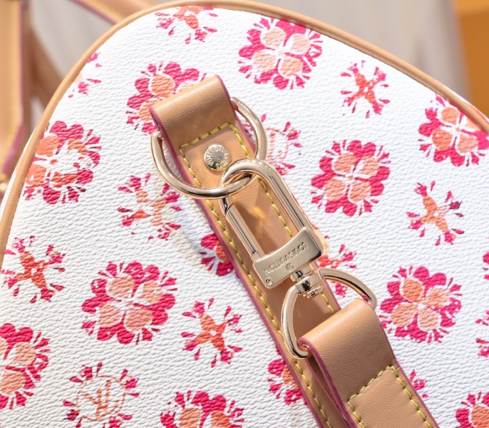 Replica Louis Vuitton By The Pool Monogram Tiles Canvas Keepall 45 In Coral - Image 8