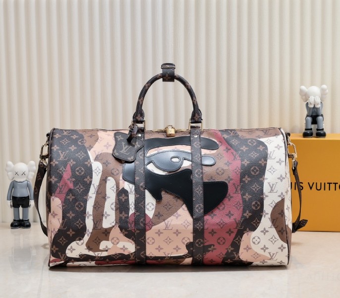 Replica Louis Vuitton J Hope X Keepall 55 Brown In Two Eyes Patches