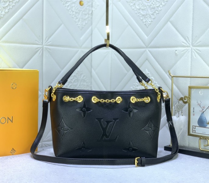 Replica Louis Vuitton Monogram Empreinte Leather Bundle In Black