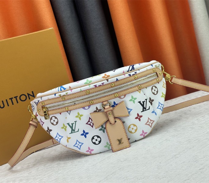 Replica Louis Vuitton X TM Multicolored High Rise In White