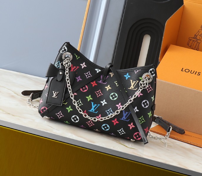 Replica Louis Vuitton X TM Multicolored CarryAll BB In Black