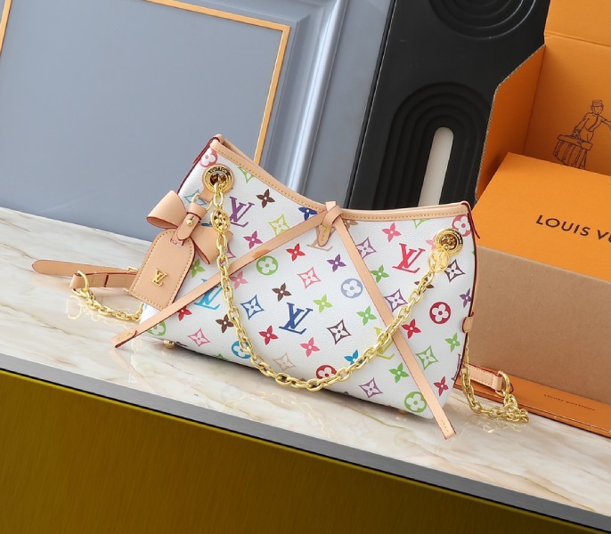 Replica Louis Vuitton X TM Multicolored CarryAll BB In White