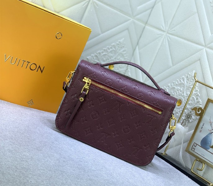 Replica Louis Vuitton Monogram Empreinte Leather Metis In Wine - Image 3