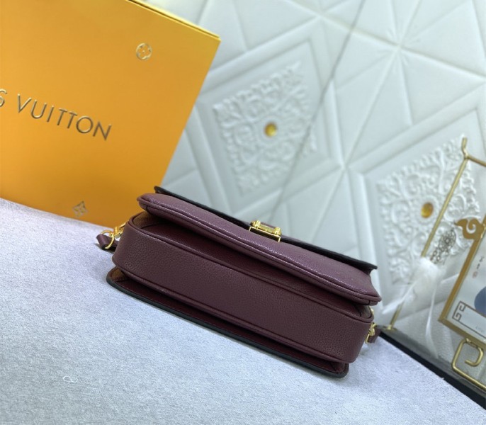 Replica Louis Vuitton Monogram Empreinte Leather Metis In Wine - Image 4