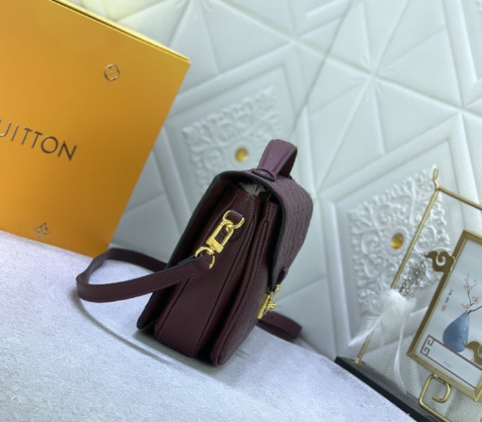 Replica Louis Vuitton Monogram Empreinte Leather Metis In Wine - Image 5