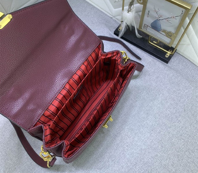 Replica Louis Vuitton Monogram Empreinte Leather Metis In Wine - Image 6