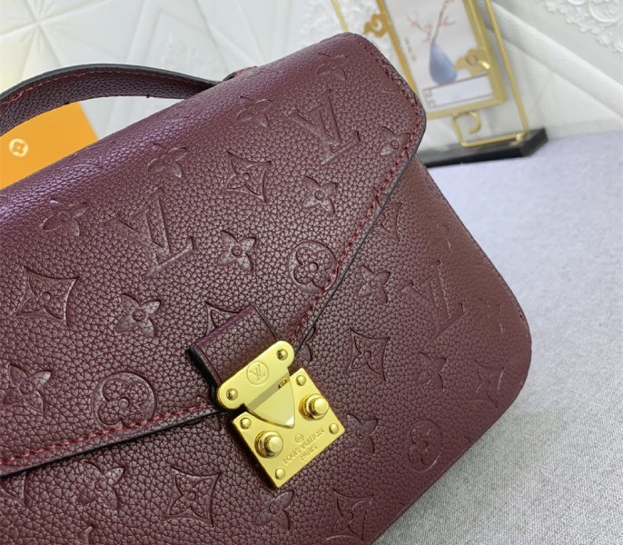 Replica Louis Vuitton Monogram Empreinte Leather Metis In Wine - Image 7