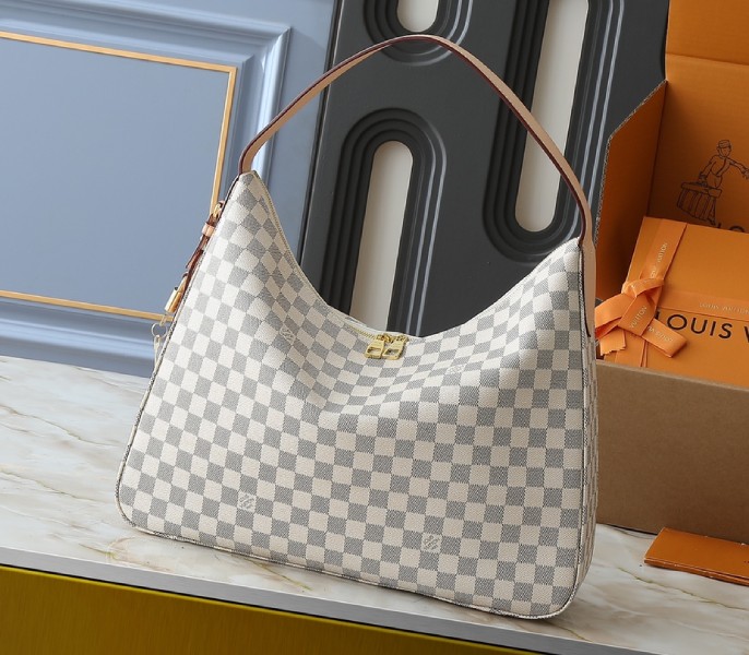 Replica Louis Vuitton Damier Azur Slouchy MM