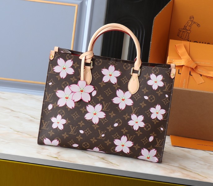 Replica Louis Vuitton X TM Monogram Canvas Onthego MM With Sakura