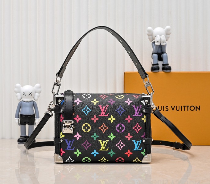 Replica Louis Vuitton X TM Multicolored Side Trunk MM In Black
