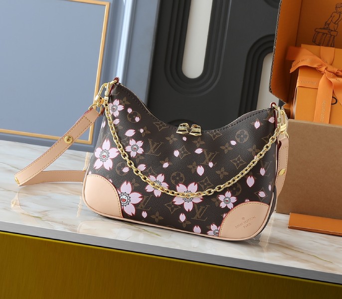Replica Louis Vuitton X TM Monogram Canvas Boulogne PM With Sakura