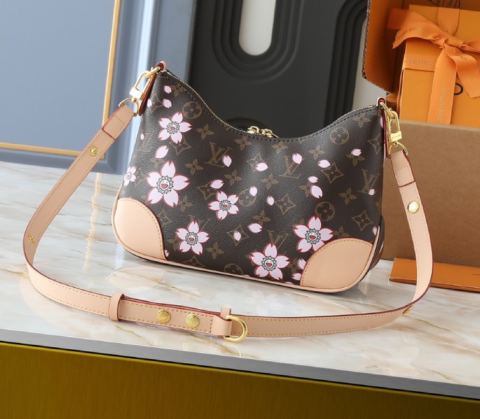 Replica Louis Vuitton X TM Monogram Canvas Boulogne PM With Sakura - Image 2