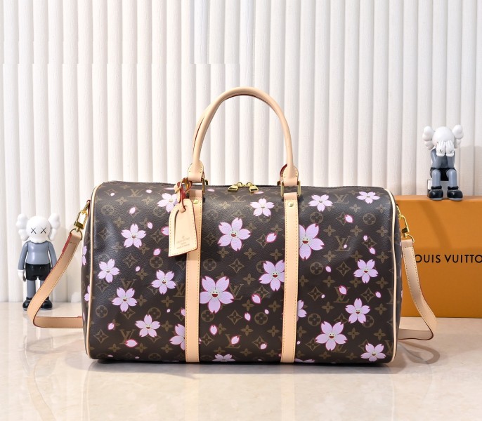 Replica Louis Vuitton X TM Monogram Canvas Keepall 45 With Sakura