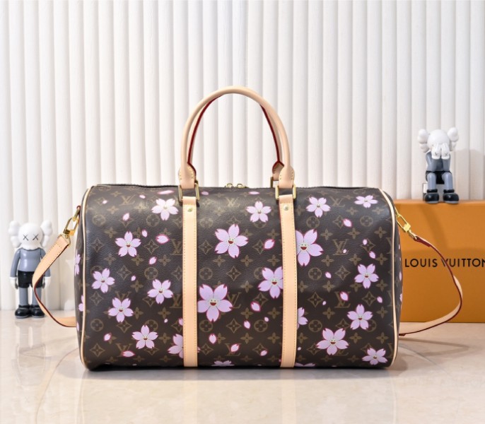 Replica Louis Vuitton X TM Monogram Canvas Keepall 45 With Sakura - Image 3