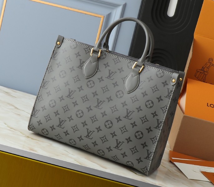 Replica Louis Vuitton Monogram Ink OnTheGo MM In Trianon Gray