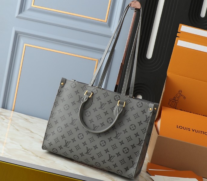 Replica Louis Vuitton Monogram Ink OnTheGo MM In Trianon Gray - Image 2