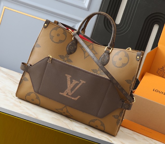Replica Louis Vuitton Monogram Reverse Canvas OnTheGo Voyage